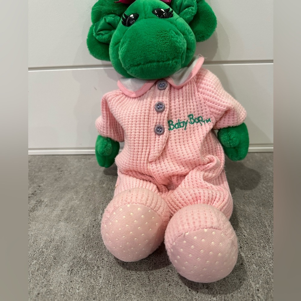 Vintage Baby Bop Sleepy Time  Stuffed Dinosaur Plush 17” Barney And Friends - Picture 4 of 10